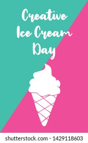 Vector Illustration of Creative Ice Cream Day. Graphic Design for Poster, Background, Art and More.