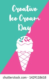 Vector Illustration of Creative Ice Cream Day. Graphic Design for Poster, Background, Art and More.
