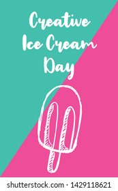 Vector Illustration of Creative Ice Cream Day. Graphic Design for Poster, Background, Art and More.