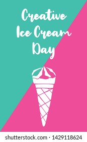Vector Illustration of Creative Ice Cream Day. Graphic Design for Poster, Background, Art and More.