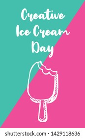 Vector Illustration of Creative Ice Cream Day. Graphic Design for Poster, Background, Art and More.