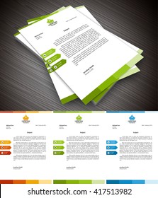 Vector Illustration Of Creative Letterhead Template.