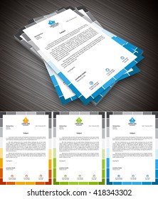 Vector illustration of creative letterhead template.