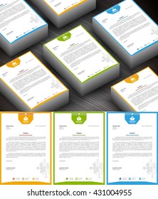 Vector illustration of creative letterhead template.