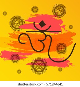 Vector illustration of a Creative Lettering Design For Hindu festival of Happy Maha Shivaratri.