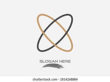 vector illustration of creative lining X letter logo design isolated on white background