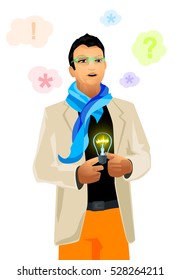 Vector illustration of a creative and modern director
