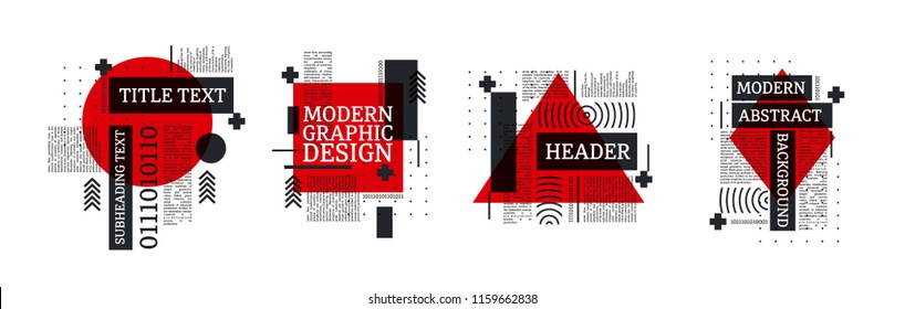 vector illustration creative modern frames  stylish graphics and elements typography red abstract shape  element for design business cards  invitations  gift cards  flyers   brochures