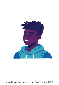 Ilustración vectorial retrato creativo de un hombre joven