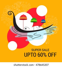 Vector illustration of a Creative Poster, Banner or Flyer design for South Indian Festival celebration.