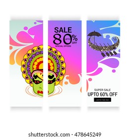  Vector illustration of a Creative Poster, Banner or Flyer design for South Indian Festival celebration.
