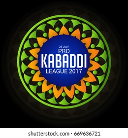 Vector illustration of Creative poster or Banner design with colorful background for kabaddi  League concept.
