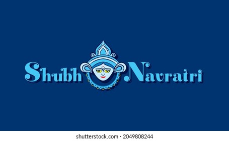 Vector Illustration for creative poster design for Shubh Navratri