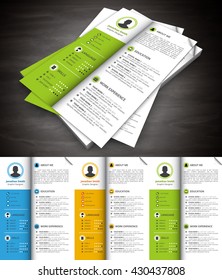 Vector illustration of creative resume template.