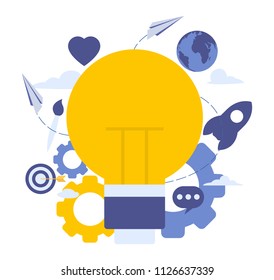 Vector illustration of Creative Services. Elements  for graphic and web design.