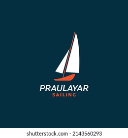 Vector illustration of creative yacht ship icon logo design. unique sailboat symbol logo design