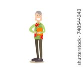 Vector illustration of creator male. Creative team people flat style design element, icon isolated on white background.