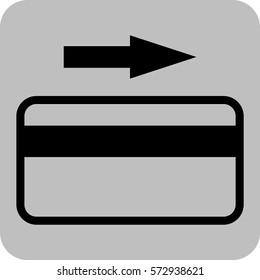 Vector Illustration of Credit Card with Arrow Icon
