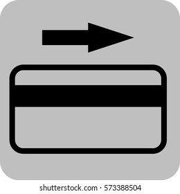 Vector Illustration of Credit Card Icon in Black
