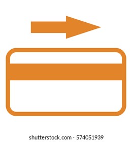 Vector Illustration of Credit Card Icon in Pink
