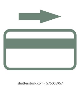Vector Illustration of Credit Card Icon In Grey
