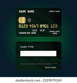 Vector illustration of a credit card template with place for your text.