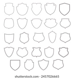 Vector Illustration of Crests. Set.