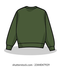 Vector Illustration of Crewneck with White Background