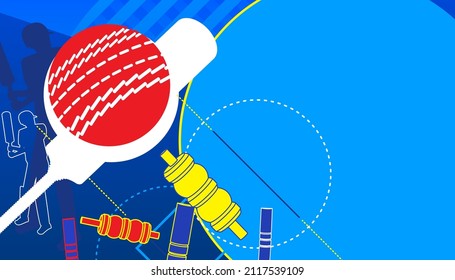 Vector illustration of cricket abstract background. Sports concept