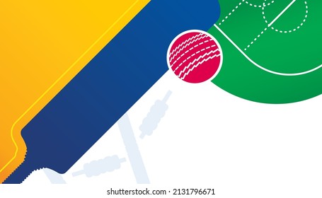 Vector illustration of cricket abstract background. Sports concept