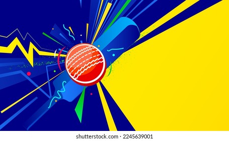 Vector illustration of cricket abstract background design for banner, poster, flyer template. 
Sports concept
