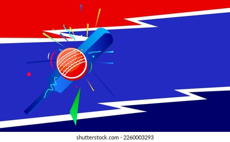 Vector illustration of cricket abstract background design for banner, poster, flyer template. 
Sports concept
