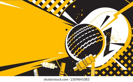 Vector illustration of cricket abstract background design for banner, poster, flyer template. 
Sports concept
