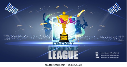 VECTOR ILLUSTRATION FOR CRICKET CHAMPIONSHIP