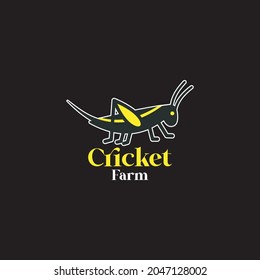 vector illustration of a cricket insect. with a unique and nice model. suitable for cricket company logo, cricket design logo.