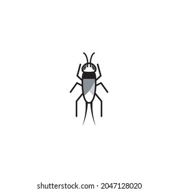 vector illustration of a cricket insect. with a unique and nice model. suitable for cricket company logo, cricket design logo.