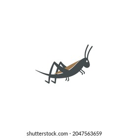vector illustration of a cricket insect. with a unique and nice model. suitable for cricket company logo, cricket design logo. etc