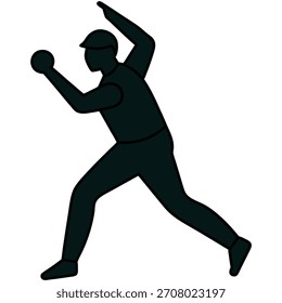 Ilustración vectorial del jugador de cricket