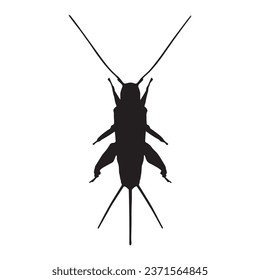 Vector Illustration of Cricket Silhouette