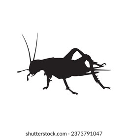 Vector Illustration of Cricket Silhouette