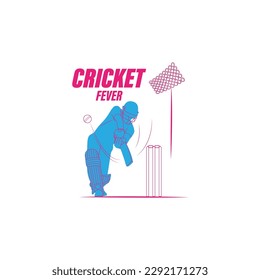 Vector illustration of Cricket Tournament 2023 social media story feed mockup template