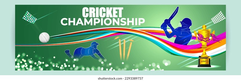 Vector illustration of cricket Tournament 2023 social media story feed mockup template