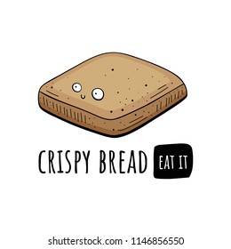 Vector illustration of Crispy bread. Scandinavian motives.