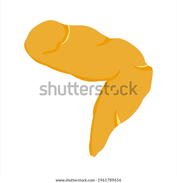 Vector Illustration Crispy Fried Chicken Wings Stock Vector Royalty Free 1961789656 Shutterstock