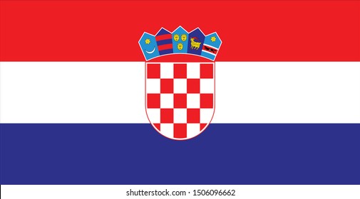 vector illustration of Croatia flag