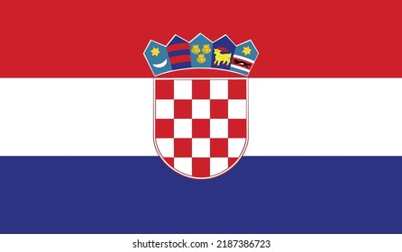 vector illustration of Croatia flag.