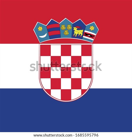 vector illustration of Croatia flag