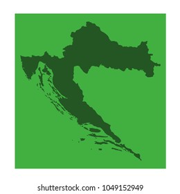 vector illustration of Croatia map 