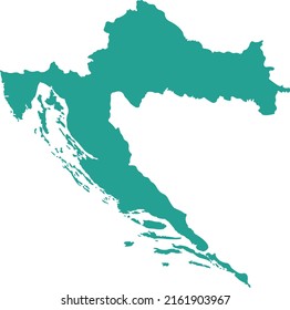 Mapa de la ilustración vectorial de Croacia
