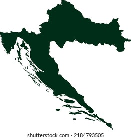 Mapa de la ilustración vectorial de Croacia